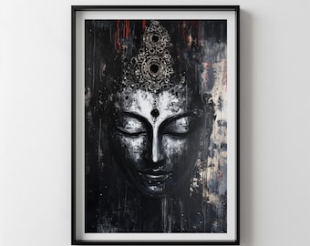 ムガル帝国皇帝シャー・ジャハーンの細密画：王宮美術（8.5x11インチ