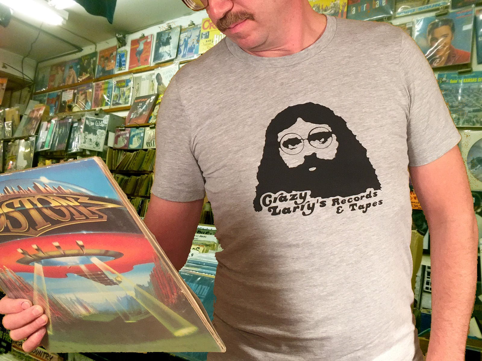 Crazy Larry's Record Store T-shirt 