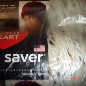 3 Skeins of Red Heart Super Saver Worsted Yarn in Aran Fleck