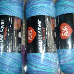 3 New Skeins of Red Heart Super Saver in Ocean