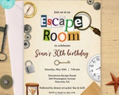 Escape Room Party Invitation | 5x7, 2-sided | Editable Digital Printable Template | Edit Online & Print
