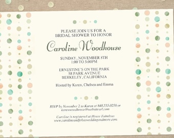 Polka Dot Bridal Shower Invitation Template (Editable PDF)