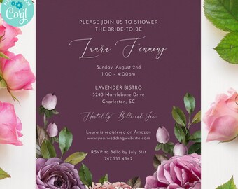 Invitatie design floral romantic 40187 • Cataloginvitatii