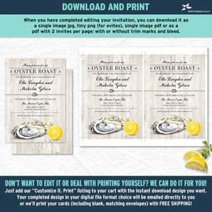 Oyster Roast Seafood Nautical Party Invitations Engagement, Birthday ...