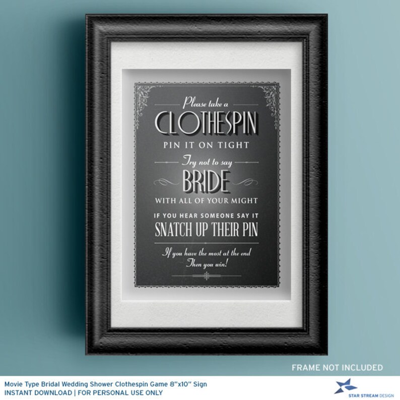 Vintage Movie Title Screen Credits Bridal Wedding Shower Etsy