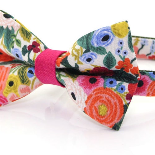 Cat Collar Matching Removable Bow Tie the Etsy