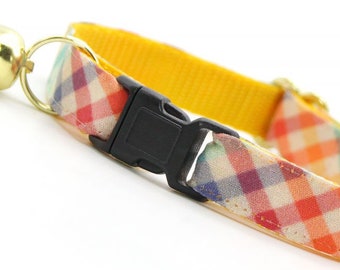 plaid cat collar