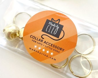 Standard Pet Collar Jingle Bell (5-Pack) - Gold or Silver (Pick One) - For Cat Collars & Small Dog Collars