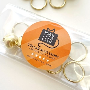 Standard Pet Collar Jingle Bell (5-Pack) - Gold or Silver (Pick One) - For Cat Collars & Small Dog Collars
