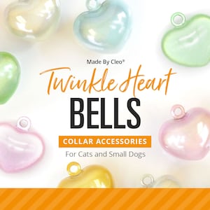 Pastell Katzen Glocke - ""Twinkle Heart Bell"" - Haustierhalsband Glocken / Katzenhalsband Herz Glocke / Hundeglocke / Katzenhalsband mit Glocke / Klingelton Glocke."
