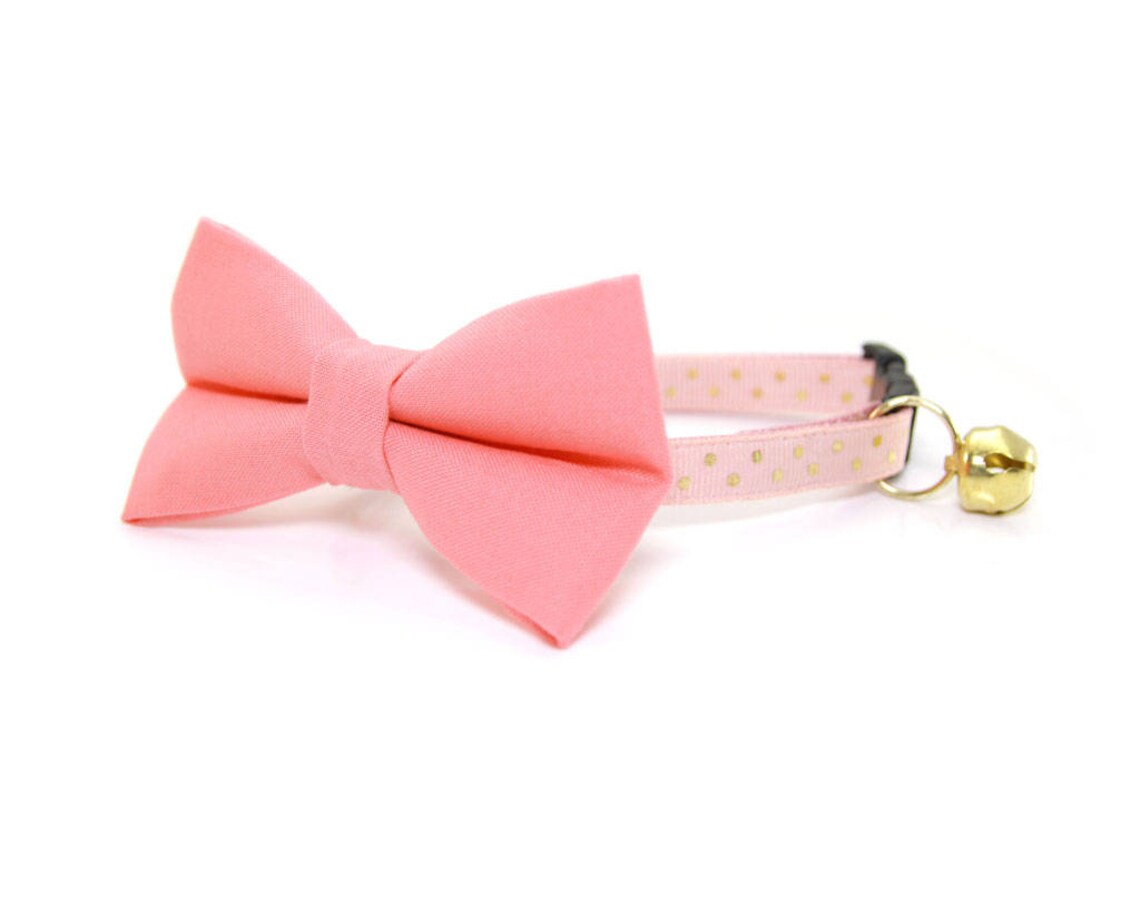 Cat Bow Tie color Collection Coral Pink Cat Etsy