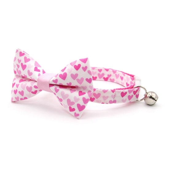 Niedliches Katzenhalsband Mit Schleife – 2 Stück, Rosa, Sicherheits-Breakaway, Verstellbar 20-30 Cm