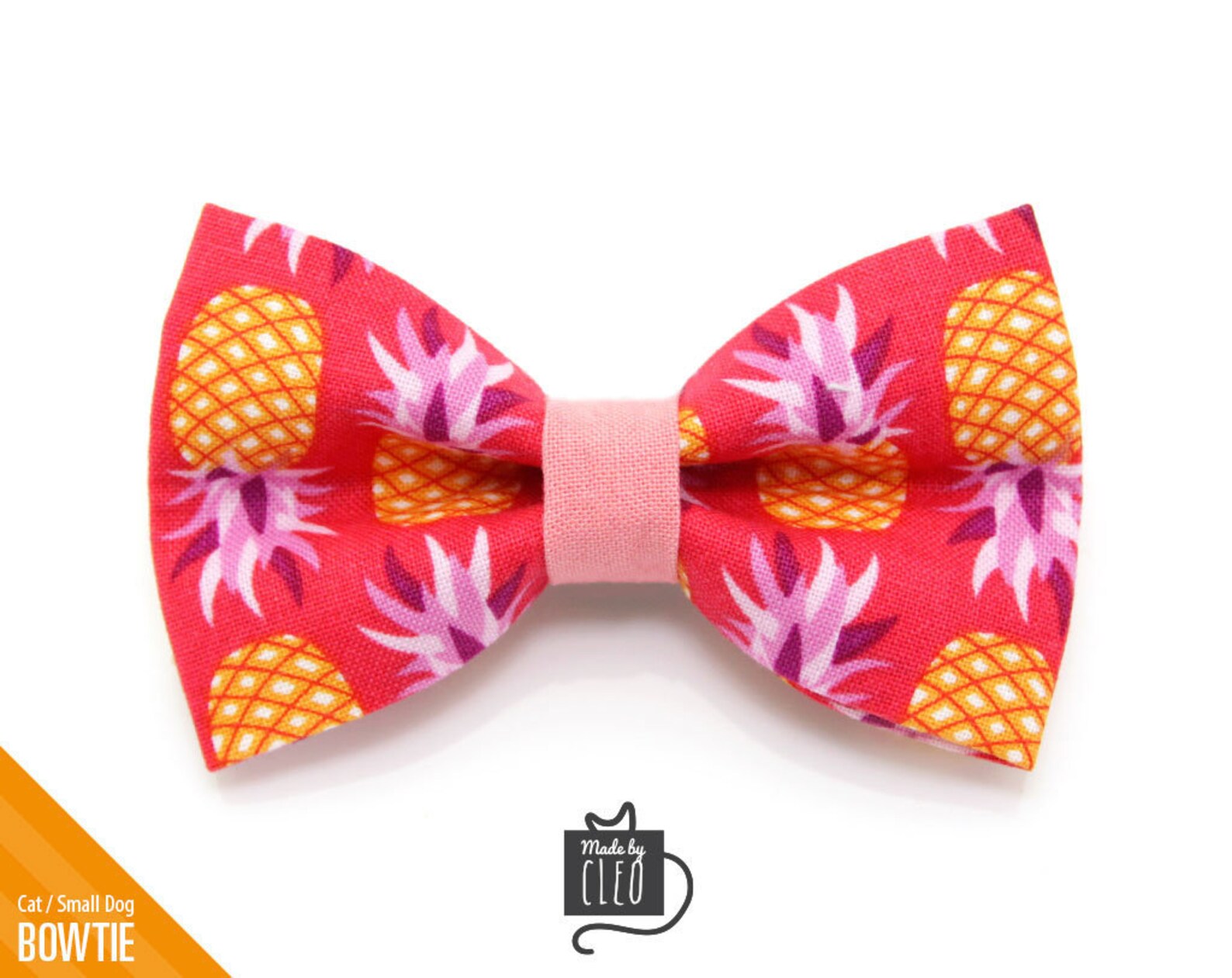Tropical Cat Bow Tie pineapple Berry Hawaiian Etsy