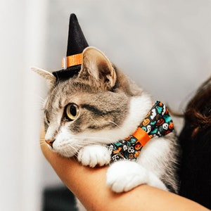 Witch Hat for Cat - Halloween Photo Prop / X-Small Mini Size for Cat or Kitten / Cat Witch Hat / Cat Halloween Costume