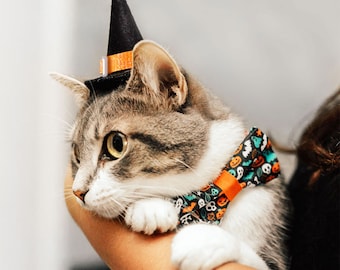 Witch Hat for Cat - Halloween Photo Prop / X-Small Mini Size for Cat or Kitten / Cat Witch Hat / Cat Halloween Costume