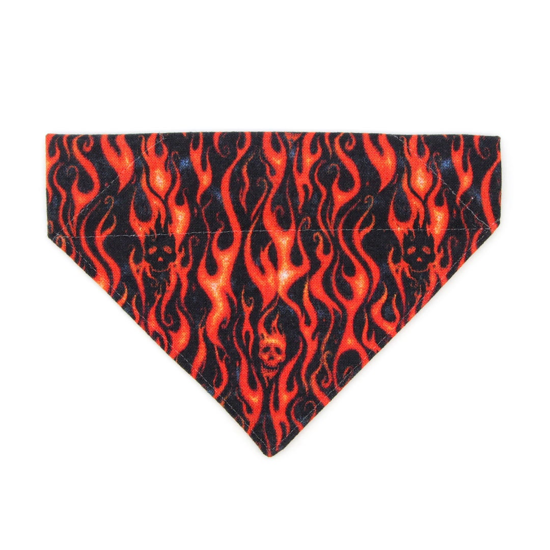 Cat Bandana hell Fire Flames Bandana for Cat Small Dog / Biker
