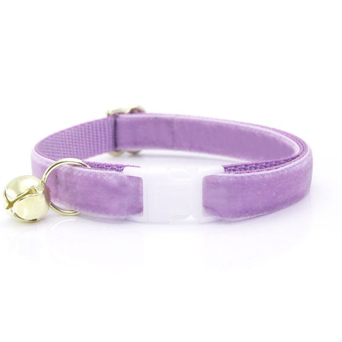 Cat Collar velvet Lavender Light Purple Cat Etsy