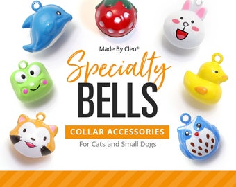 Cat Bell - SPECIALTY - Pet Collar Bells / Cat Collar Bell / Dog Bell / Cat Collar with Bell / Extra Loud Jingle Bell - (17 STYLES)