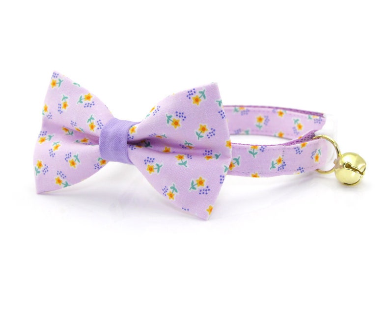 Lavender Cat Collar lyra Light Purple Floral Etsy