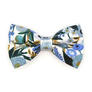 Rifle Paper Co® Cat Bow Tie - &quot;Indigo Garden&quot; - Blue Floral Bow Tie for Cat Collar / Spring, Summer / Cat,Kitten,Small Dog Bowtie (ONE SIZE)