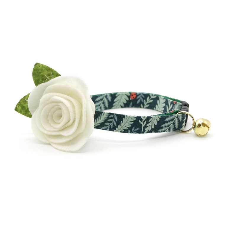 Cat Collar eden Botanical Sage & Dark Green Etsy