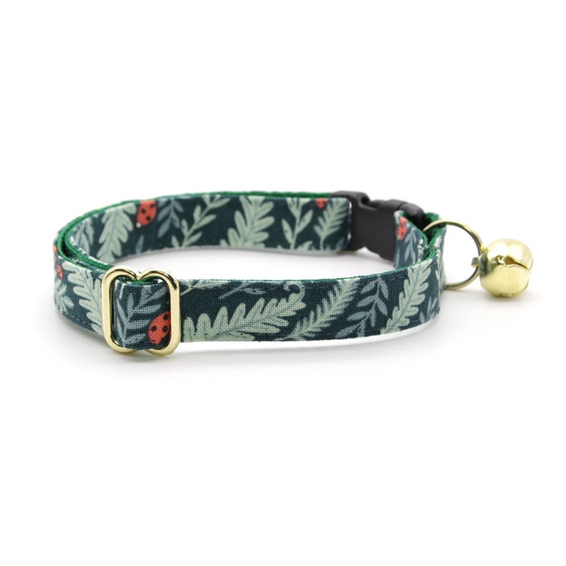 Cat Collar eden Botanical Sage & Dark Green Etsy