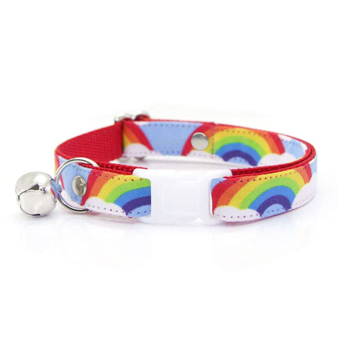 Cat Collar - "Rainbow Magic" Breakaway/Lgbtq Pride Fun 80S Retro Gift Cat, Kitten, Small Dog Sizes