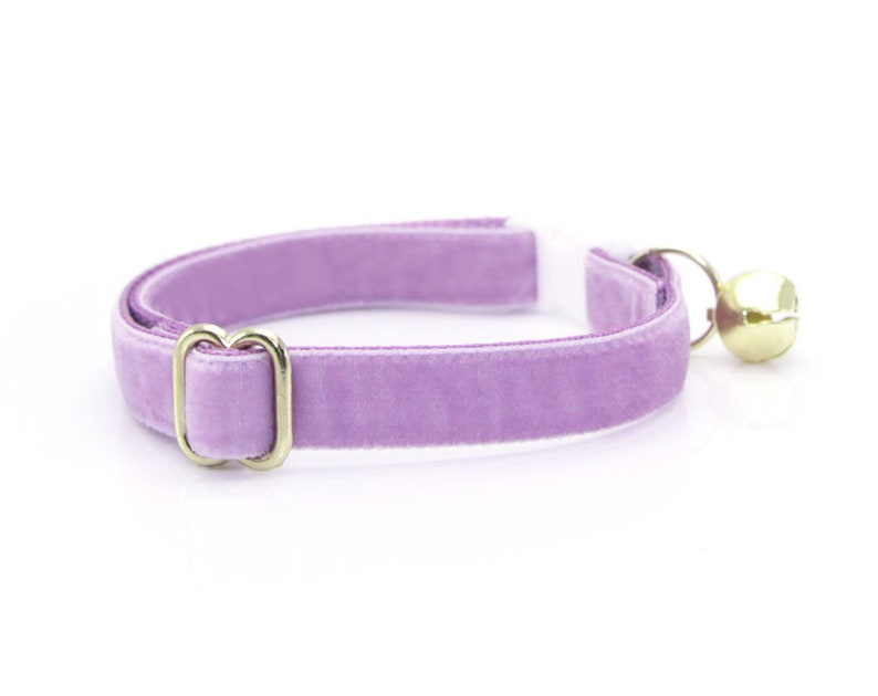 Cat Collar velvet Lavender Light Purple Cat Etsy