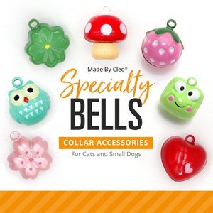 Cat Bell - SPECIALTY - Pet Collar Bells / Cat Collar Bell / Dog Bell / Cat Collar with Bell / Extra Loud Jingle Bell - (40+ STYLES)