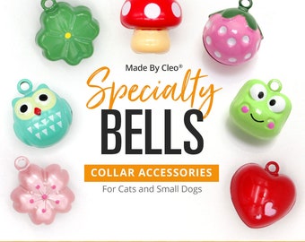 Cat Bell - SPECIALTY - Pet Collar Bells / Cat Collar Bell / Dog Bell / Cat Collar with Bell / Extra Loud Jingle Bell - (40+ STYLES)