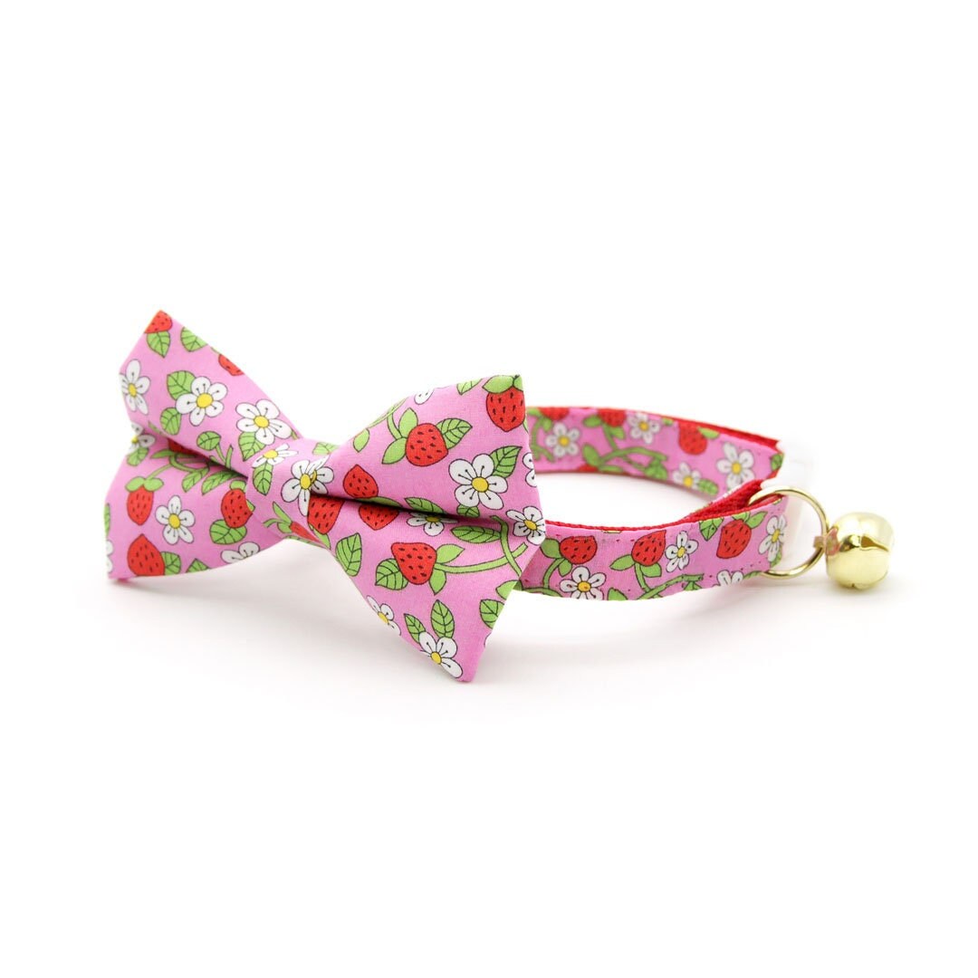 2 Collares De Algodón Para Gatos Con Campana Y Colgante Flor - Ajustables, Seguros Y Lindos Para Tu Mascota