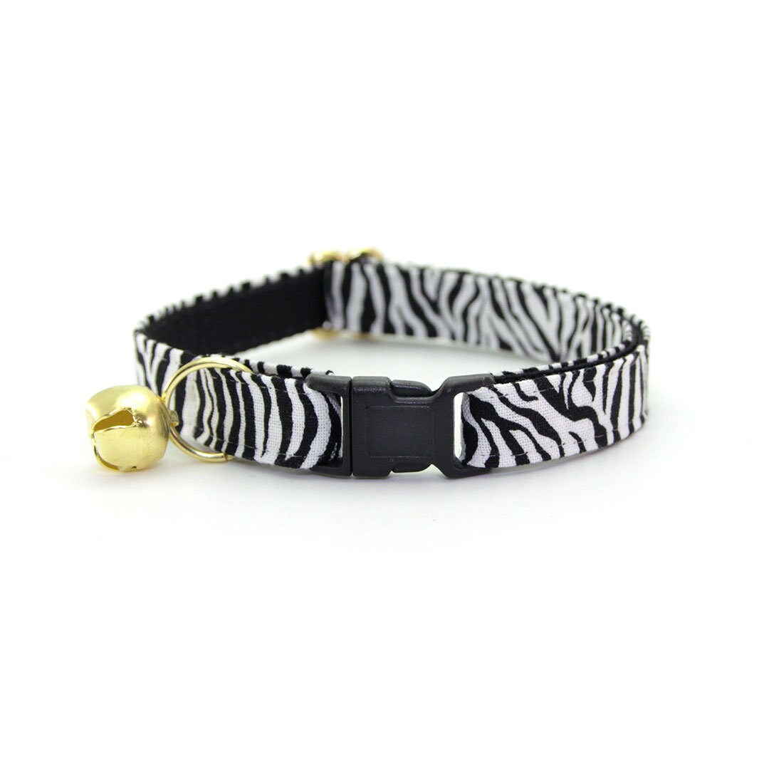 Black Cat Collar Wild Thing Zebra Cat Collar / Etsy