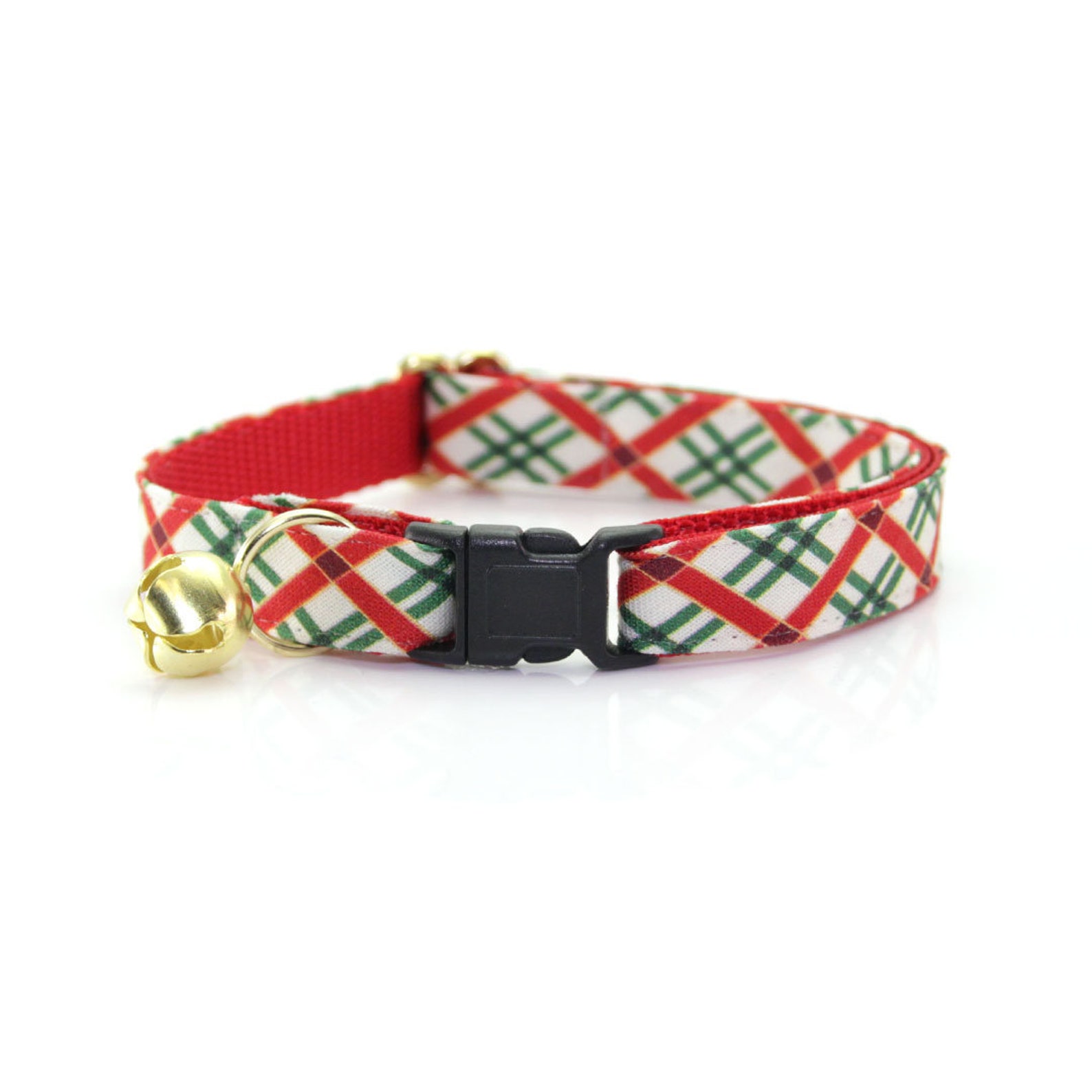 Christmas Cat Collar holiday Road Red & Green Etsy