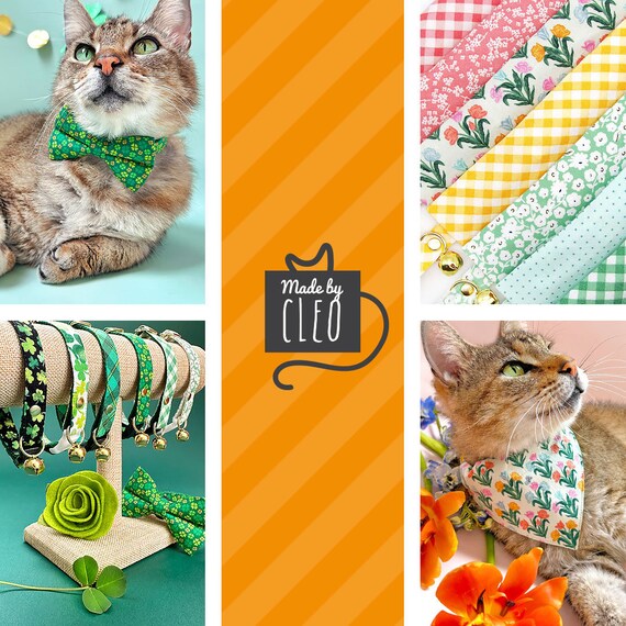 Frühlings-Katzenhalsband Mit Blume – Abreißbar Mit Glöckchen Für Kleine Hunde & Katzen