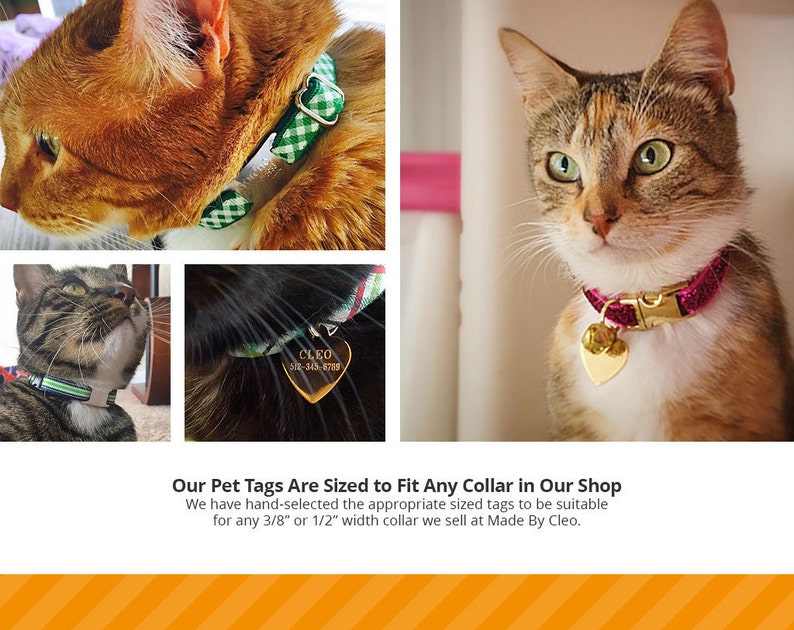 Engraved Cat ID Tag / Cat Tag Pet ID / Cat Collar Id Tag / Etsy Australia