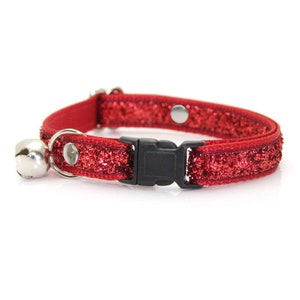 Ruby Red Dog Collar with Navy Leather + Ivory and Gray Stitching