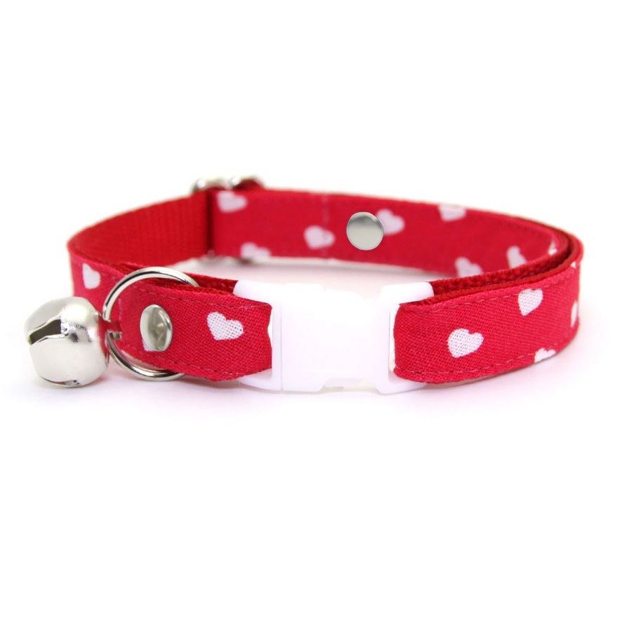 Katzenhalsband Aus Baumwolle – 2 Stück, Rosa & Grau, Mit Glöckchen Und Sicherheitsverschluss