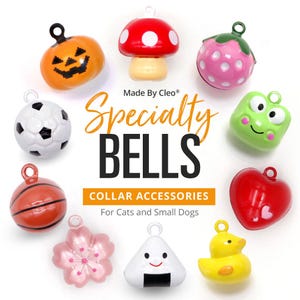Katzenglocke - SPEZIALITÄT - Haustierhalsband Glocken / Katzenhalsband Glocke / Hundeglocke / Katzenhalsband mit Glocke / Extra Lautes Glöckchen - (40+ STYLES)