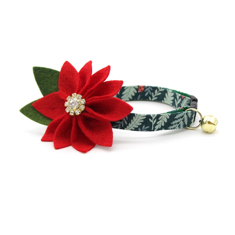 Cat Collar eden Botanical Sage & Dark Green Etsy