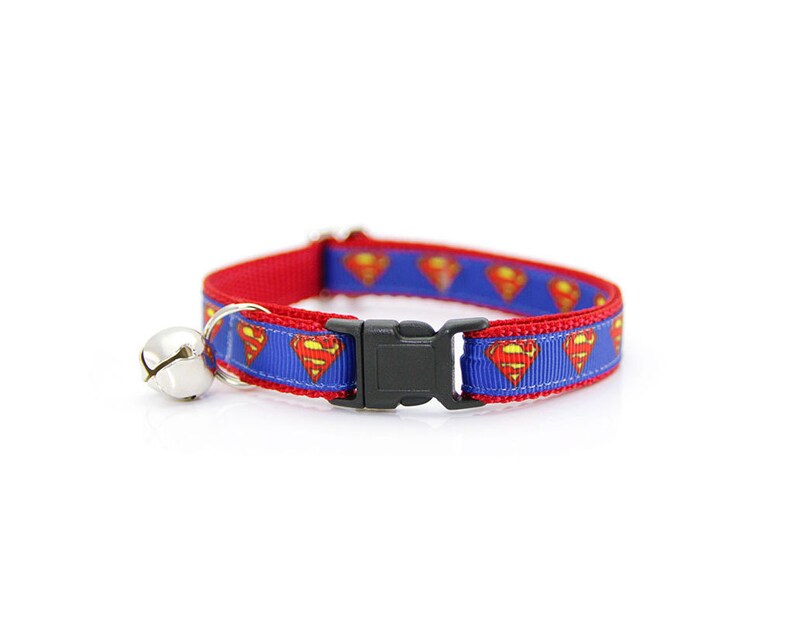 Cat Collar Superman Comic Book Breakaway Etsy