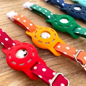 Airtag Holder for Cat Collar (15 Colors) - Smallest Airtag Pet Collar Cat Holder, Small Dog, Apple Airtag Cat Collar Breakaway Compatible