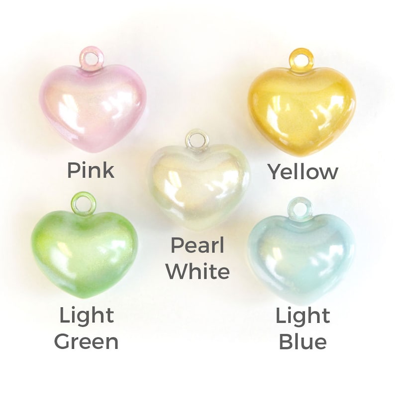 Pastell Katzen Glocke - ""Twinkle Heart Bell"" - Haustierhalsband Glocken / Katzenhalsband Herz Glocke / Hundeglocke / Katzenhalsband mit Glocke / Klingelton Glocke." Bild 2