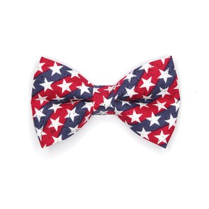 Cat Bow Tie - "Americana" - Stars & Stripes Bowtie for Cat Collar / Independence Day, USA,4th of July / Cat, Kitten, Small Dog Bow Tie