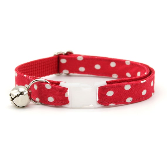 Glow in the Dark Cat Collar polka Dot Red Etsy UK