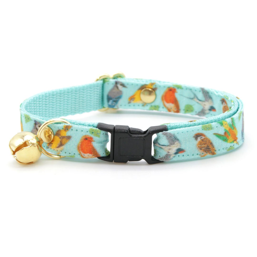 Cat Collar birds of a Feather Robin's Egg Blue Bird Cat Collar / Gift