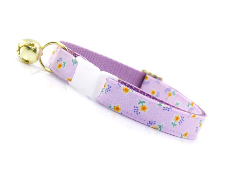 Lavender Cat Collar lyra Light Purple Floral Etsy
