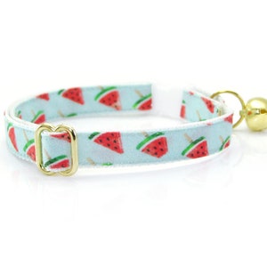 Fruit Cat Collar Watermelon Pops Mint Fruit Cat Collar Breakaway or Non-Breakaway / Tropical / Summer / Cat, Kitten & Small Dog Sizes image 2