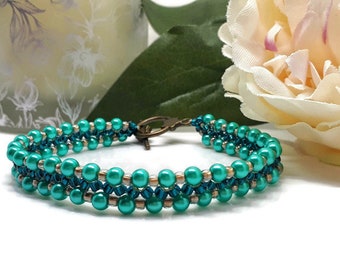 Turquoise Beadwoven Bracelet