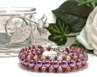 Rose Pink Pearl Bracelet