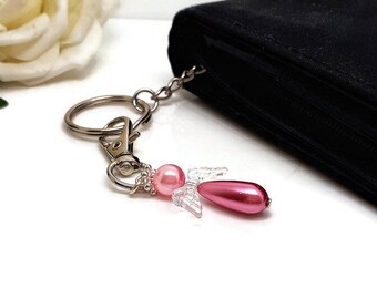 Pink Pearl Angel Bag Charm